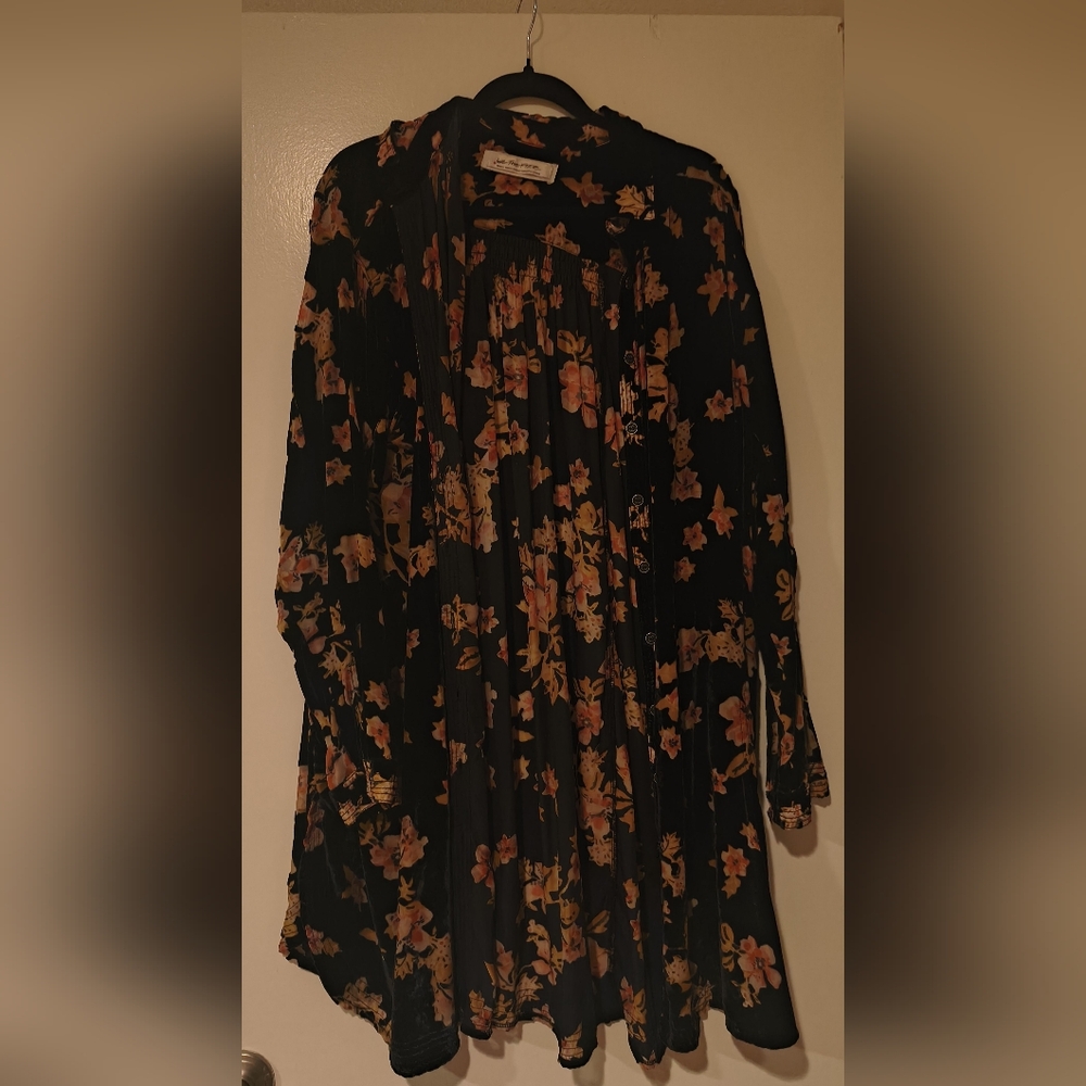 Free People We The Free Sorrento Velvet Maxi Top Size Small - Picture 2 of 6